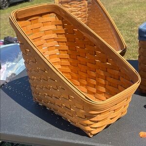 Longaberger Tangerine Woven Bin